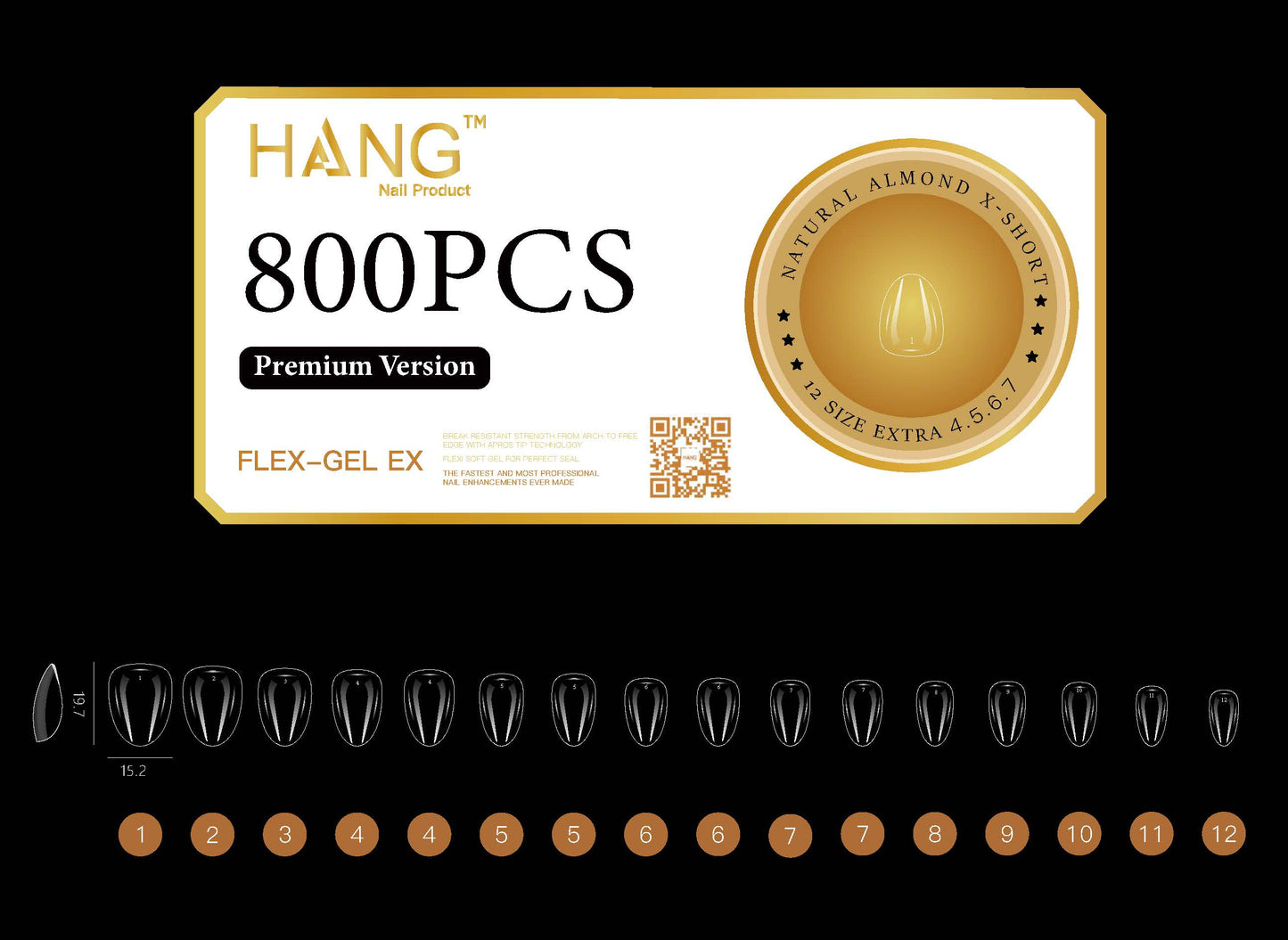 Hang Tip Flex - Gel Ex - Almond ( XS - XL )