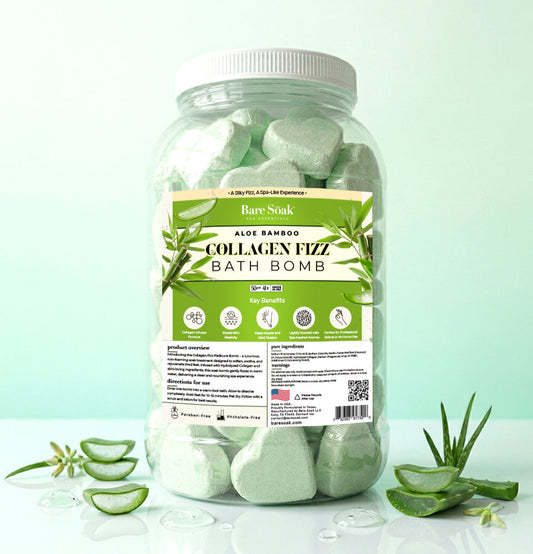 Bare Soak Collagen Pedi Bomb - 50pc - Aloe Bamboo