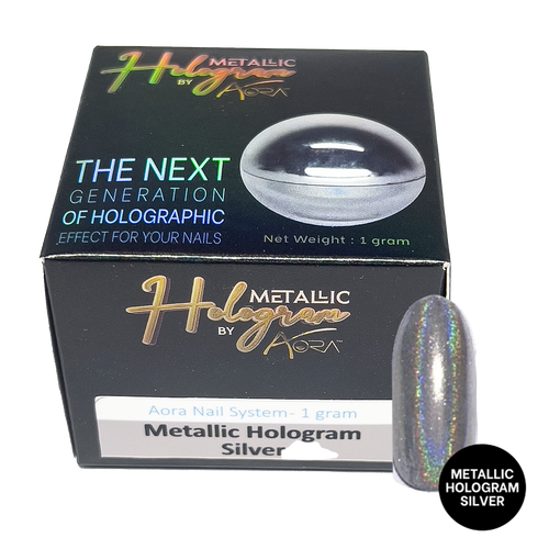 Aora Chrome Powder - # Silver Metallic Hologram