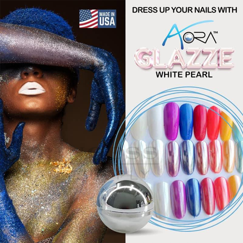 Aora Chrome Powder - # Glazze White Pearl