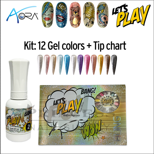 Aora Kit/12pcs - Let's Play 12 colors (Platinum Gel $7. each)