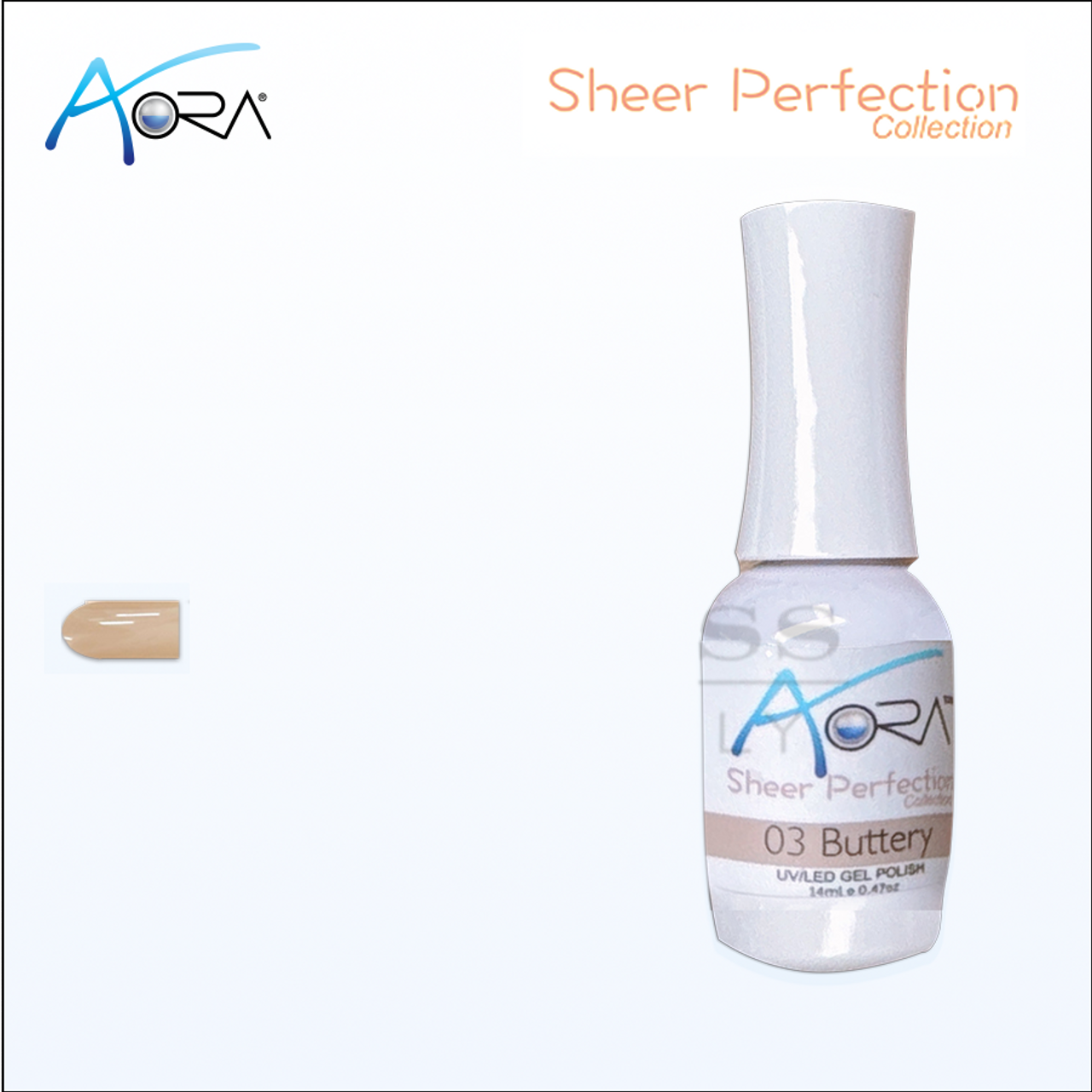 Aora Sheer Gel .5oz - #3 Buttery