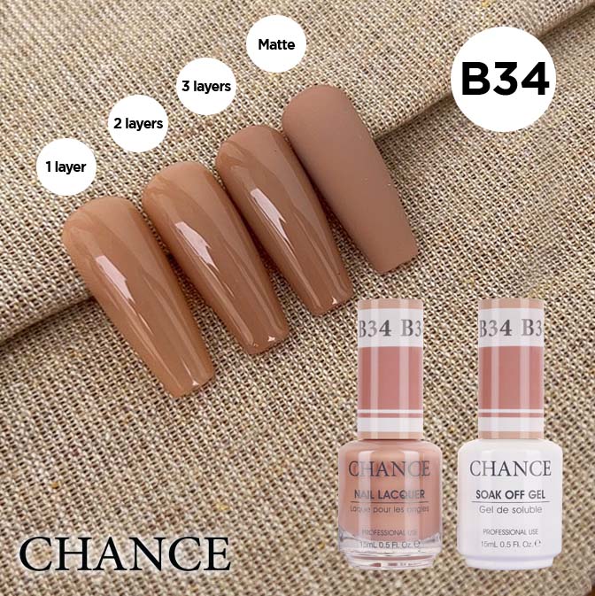 Chance Gel & Nail Lacquer Duo 0.5oz B34 - Bare Collection