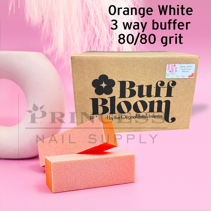 Buff Bloom Buffer Block 3 Way - Case/500pcs - Orange/White - 80/80 Grit