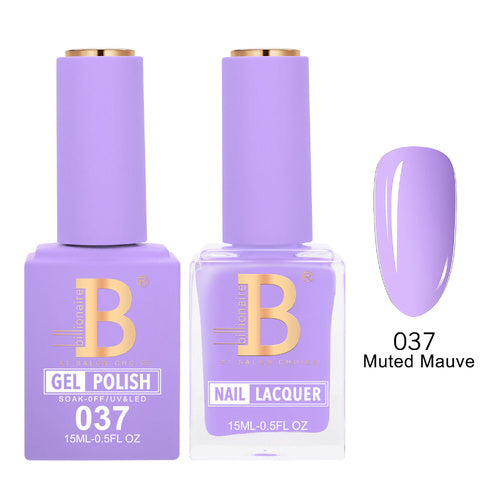Billionaire 037 Muted Mauve - Imperial Collection Gel & Lacquer Duo 15ml
