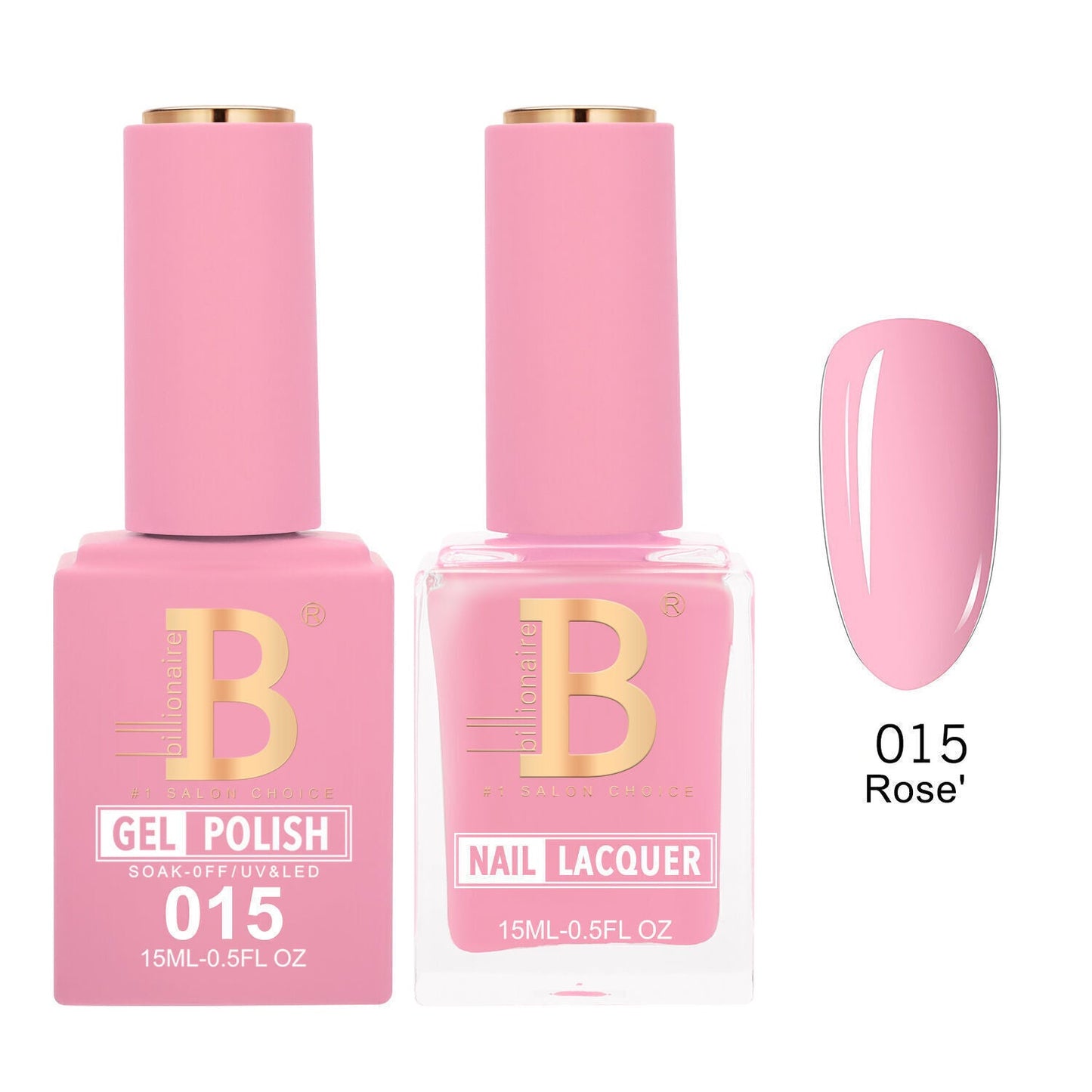 Billionaire 015 Rose' - Imperial Collection Gel & Lacquer Duo 15ml