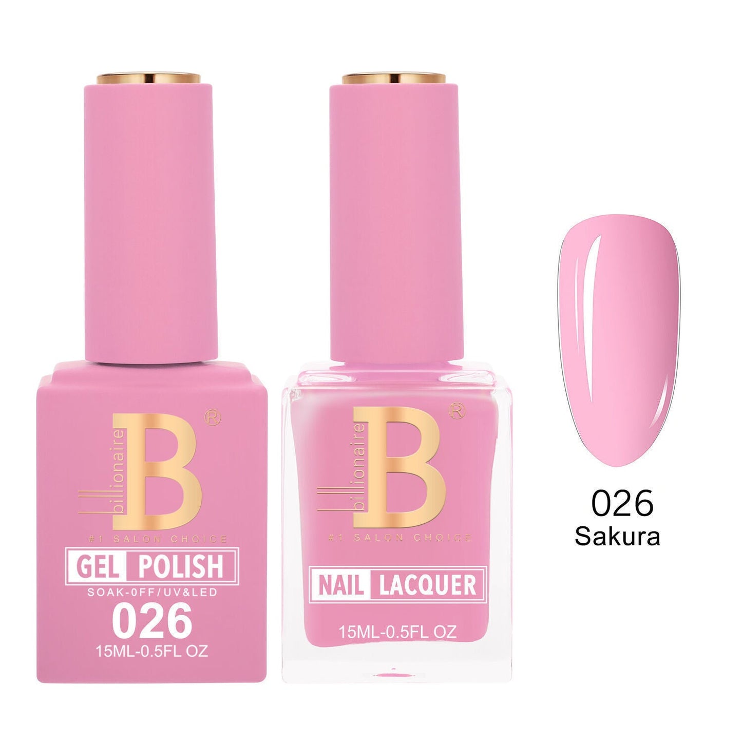 Billionaire 026 Sakura - Imperial Collection Gel & Lacquer Duo 15ml