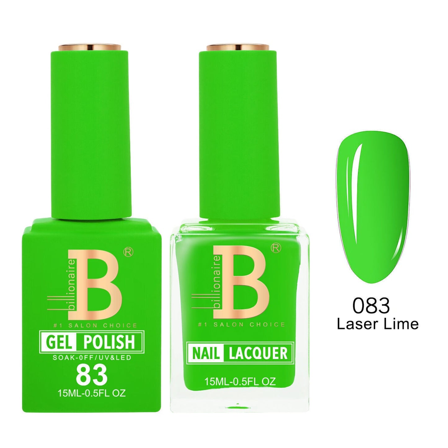 Billionaire 083 Laser Lime - Imperial Collection Gel & Lacquer Duo 15ml