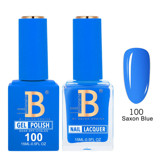 Billionaire 100 Saxon Blue - Imperial Collection Gel & Lacquer Duo 15ml