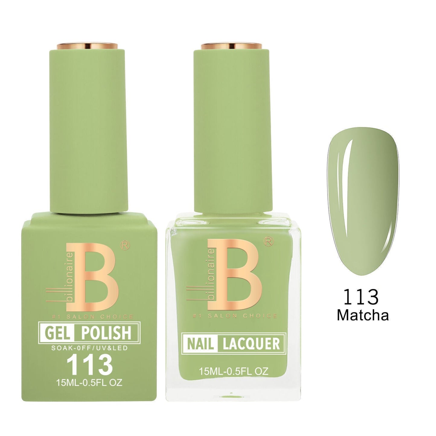 Billionaire 113 Matcha - Imperial Collection Gel & Lacquer Duo 15ml