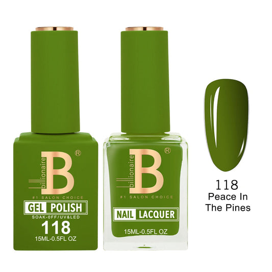 Billionaire 118 Peace In The Pines - Imperial Collection Gel & Lacquer Duo 15ml