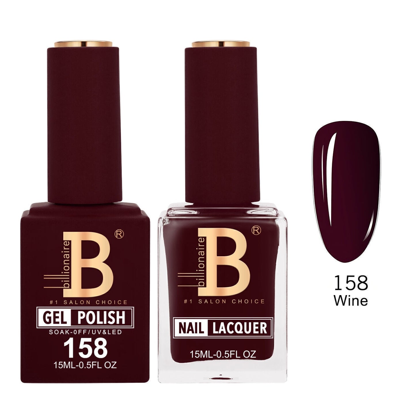Billionaire 158 Wine - Imperial Collection Gel & Lacquer Duo 15ml