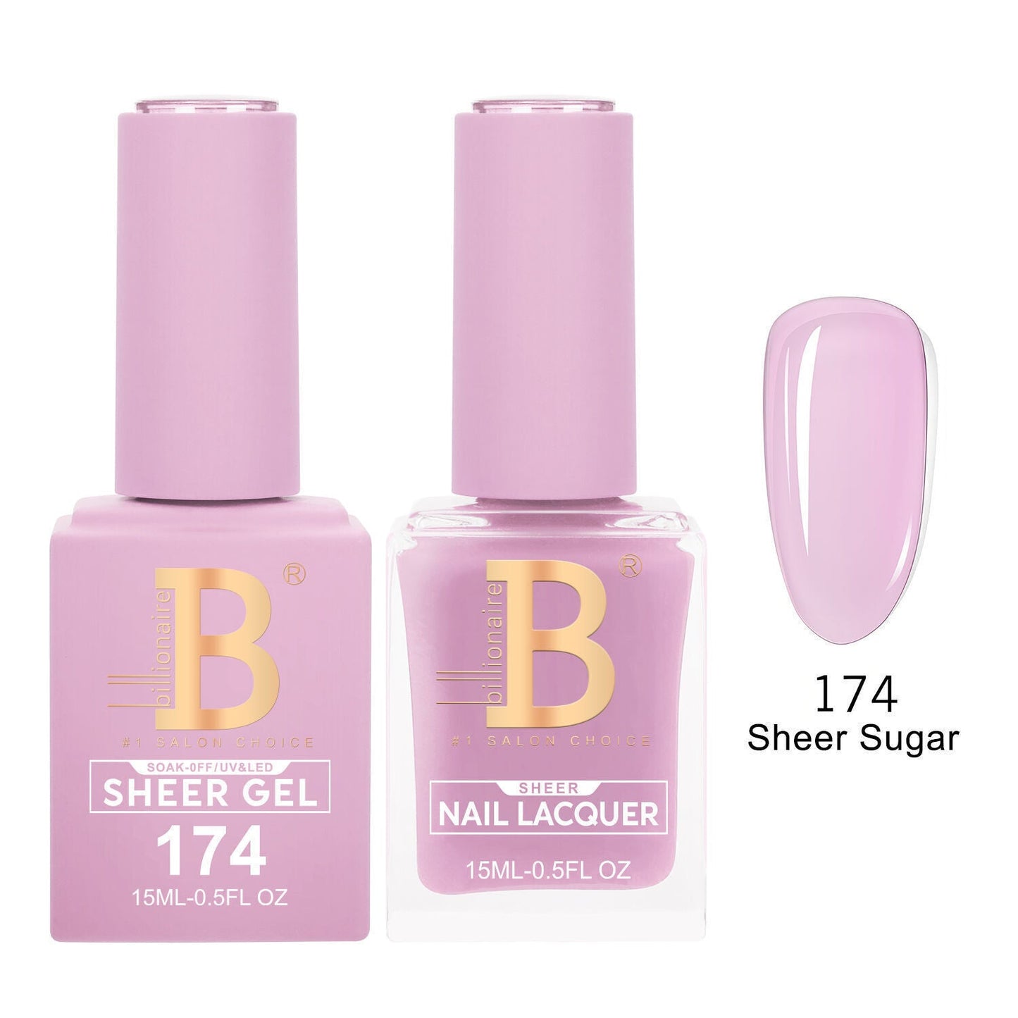 Billionaire 174 Sheer Sugar - Imperial Collection Gel & Lacquer Duo 15ml