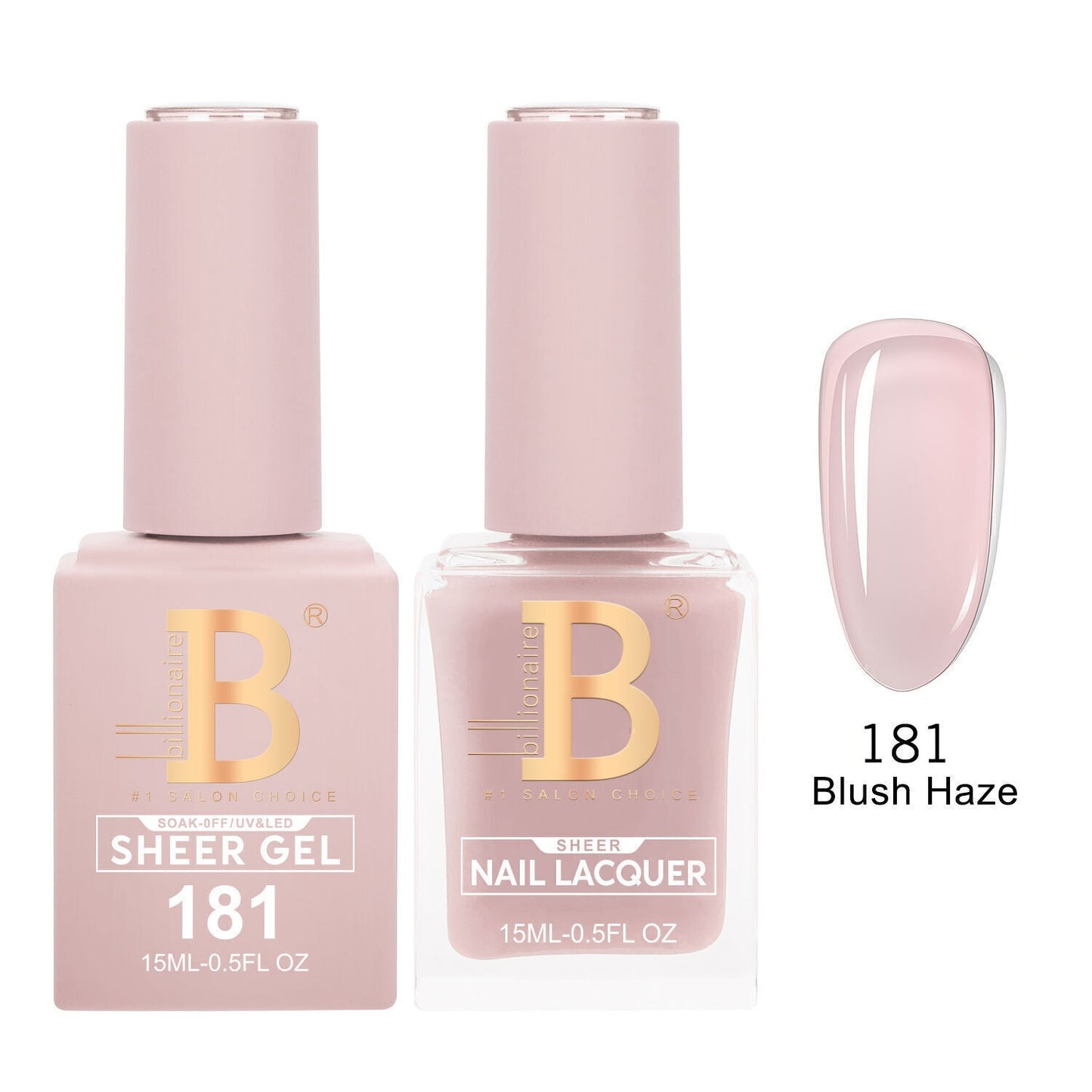 Billionaire 181 Blush Haze - Imperial Collection Gel & Lacquer Duo 15ml