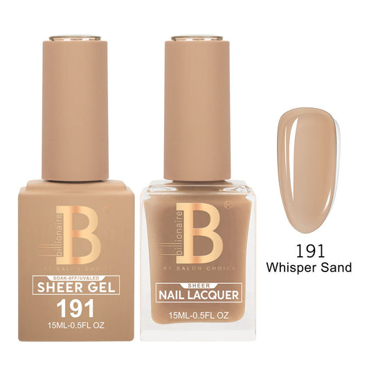 Billionaire 191 Whisper Sand - Imperial Collection Gel & Lacquer Duo 15ml