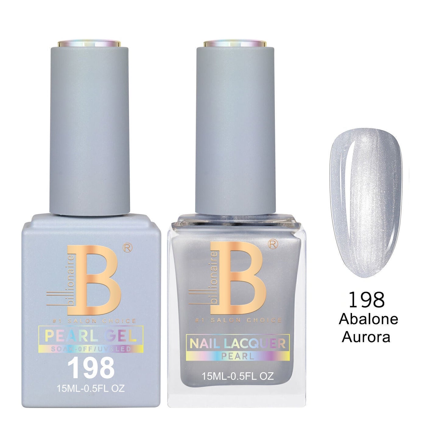 Billionaire 198 Abalone Aurora - Imperial Collection Gel & Lacquer Duo 15ml