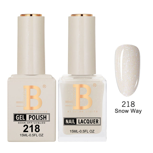 Billionaire 218 Snow Way - Imperial Collection Gel & Lacquer Duo 15ml