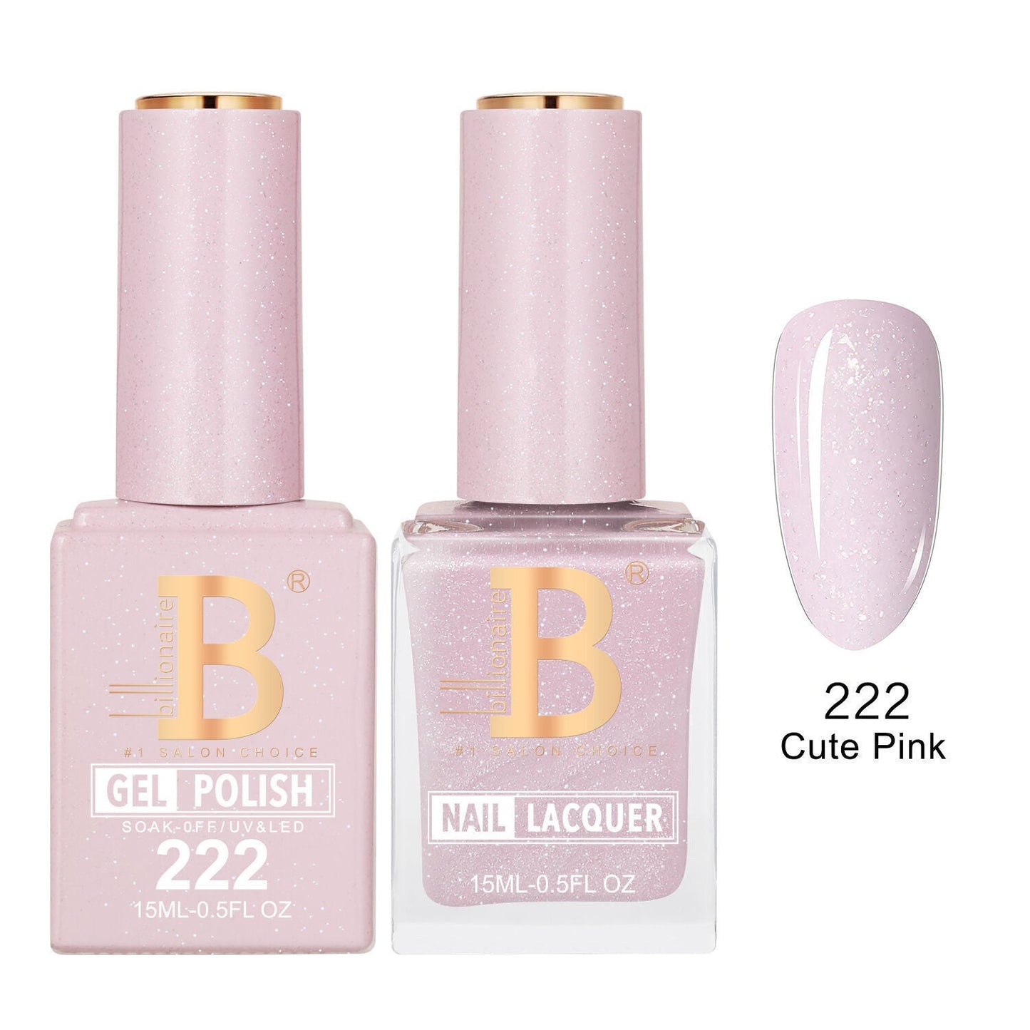 Billionaire 222 Cute Pink - Imperial Collection Gel & Lacquer Duo 15ml