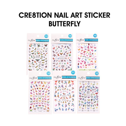 Cre8tion Nail Art Sticker Butterfly (42 Styles)