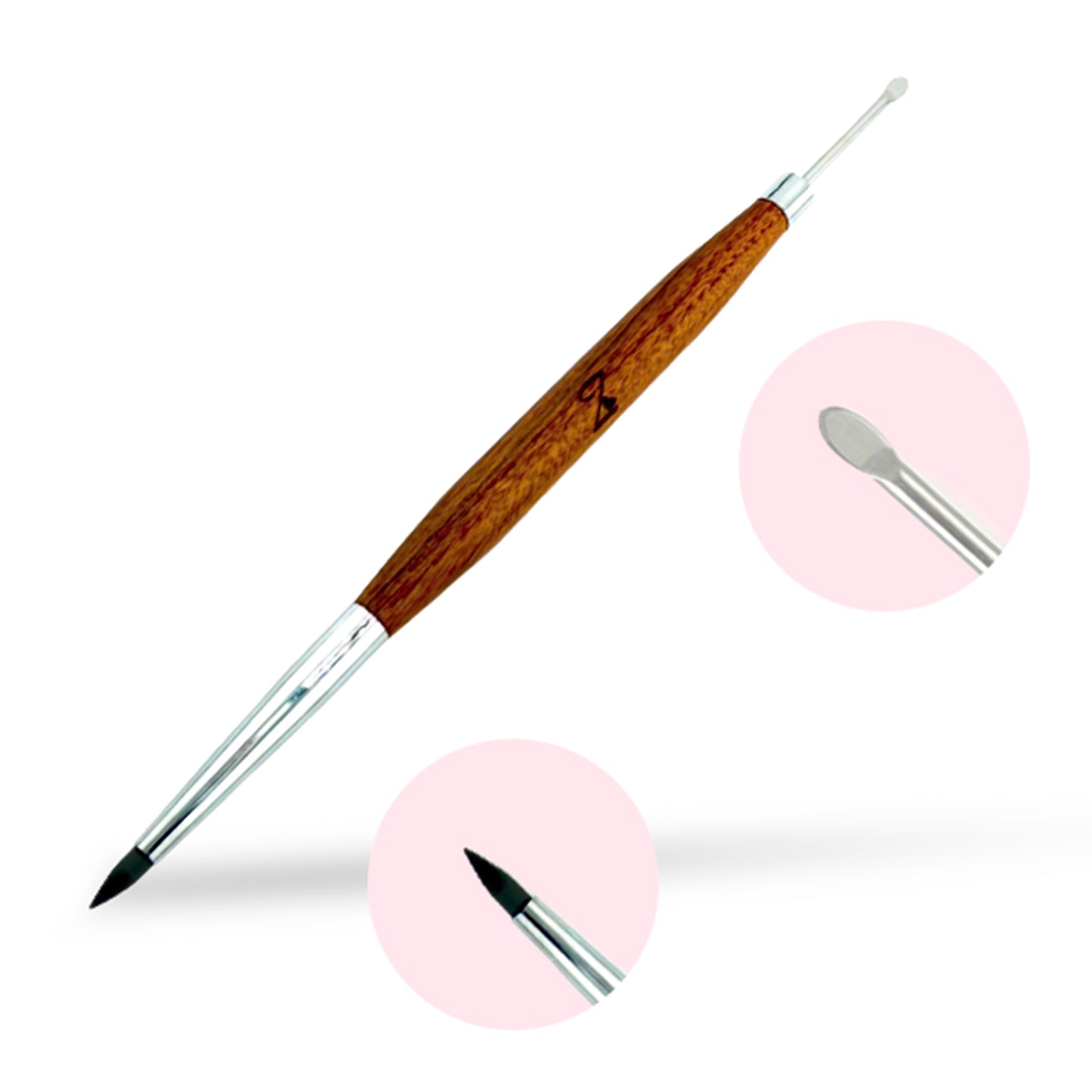 Wooden Handle Double - Head Silicon