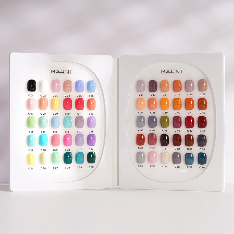 Mahni Cream Gel Color Collection Book - 60 Colors