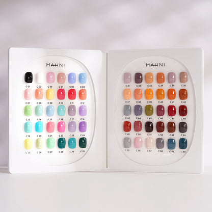 Mahni Cream Gel Color Collection Book - 60 Colors