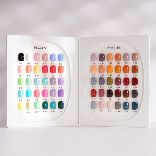 Mahni Cream Gel Color Collection Book - 60 Colors