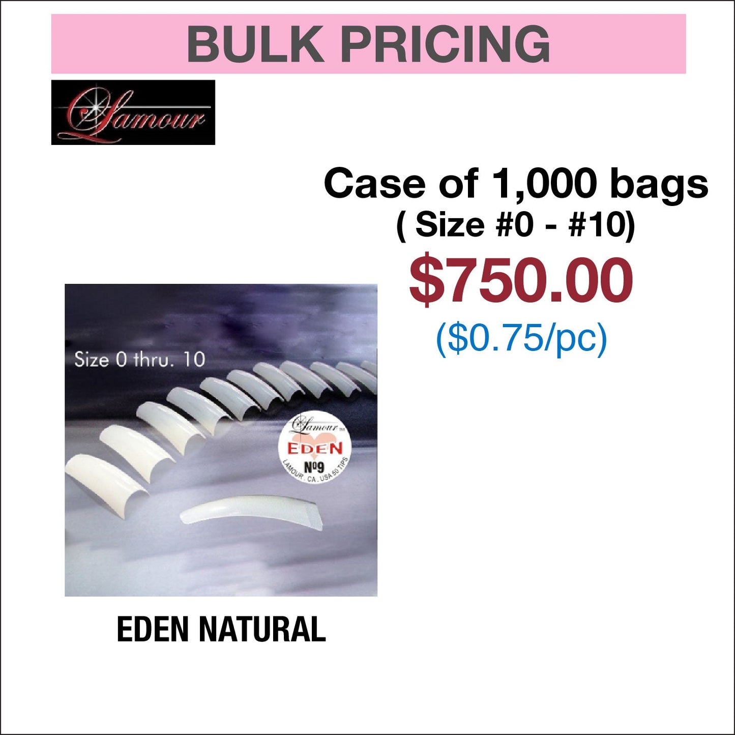 Lamour Tip Mixed Size (#0 - #10)