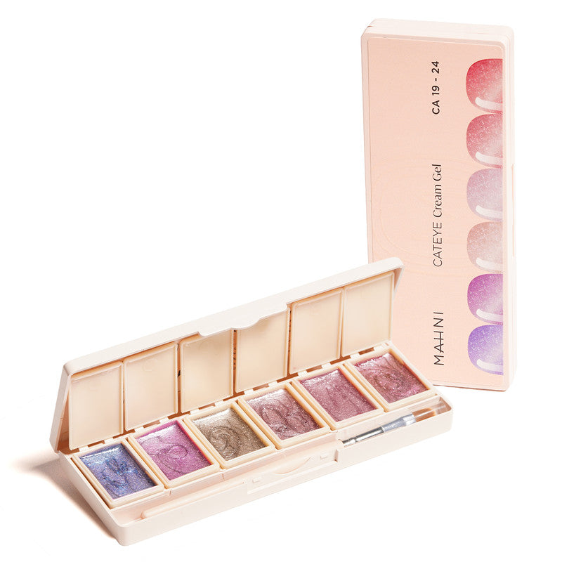 Mahni Cream Gel Glitter/Cat Eye Palette/6 colors: #19-24