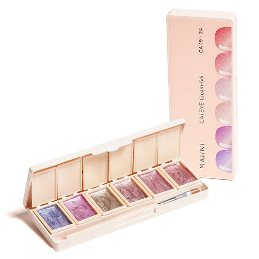 Mahni Cream Gel Glitter/Cat Eye Palette/6 colors: #19-24