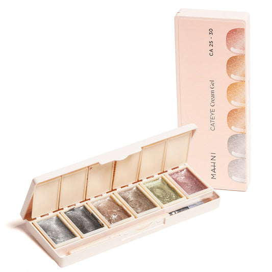 Mahni Cream Gel Glitter/Cat Eye Palette/6 colors: #25-30