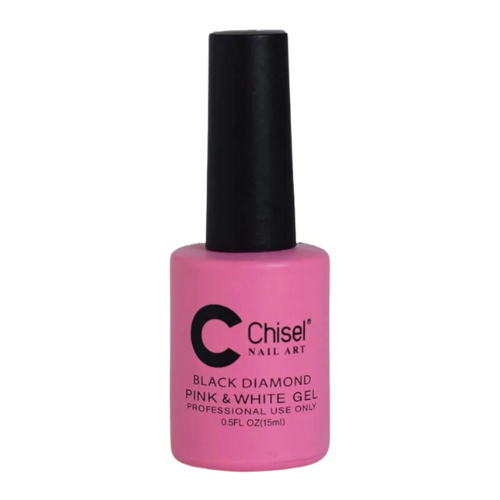 Chisel Black Diamond Pink & White Gel Top Coat