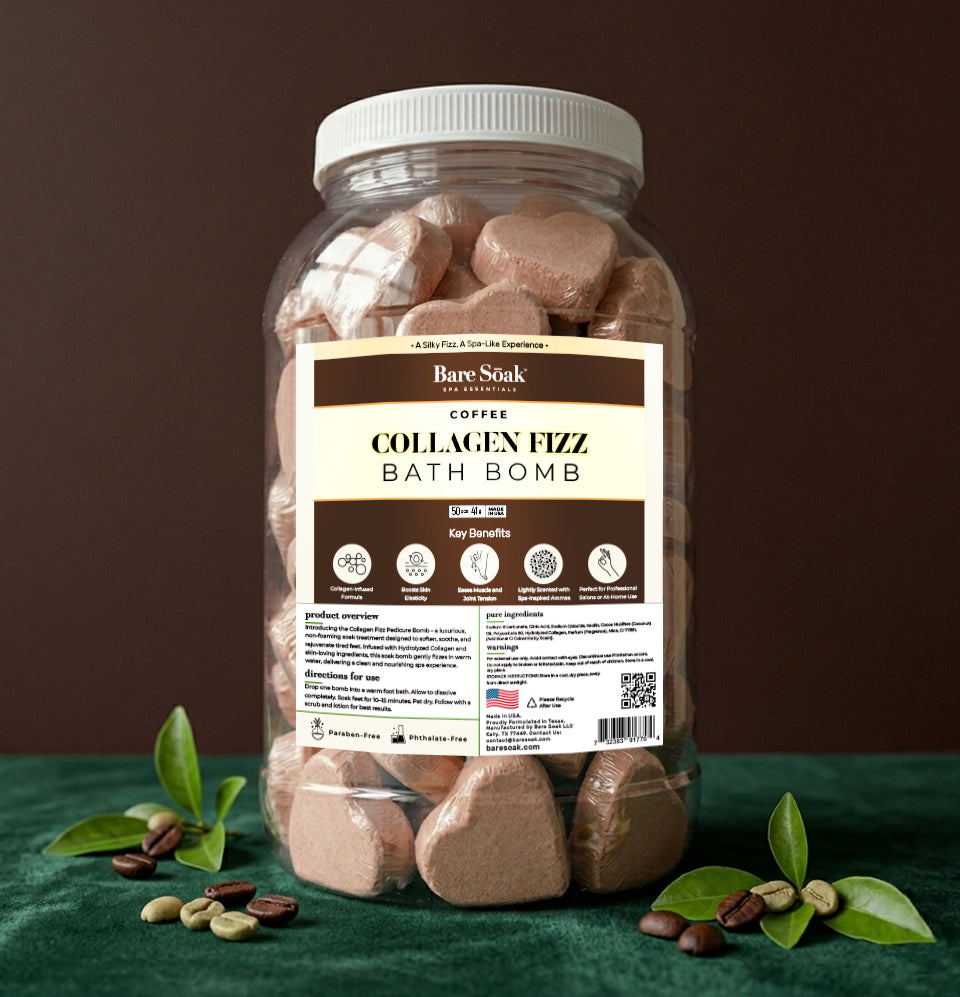 Bare Soak Collagen Pedi Bomb - 50pc - Coffee