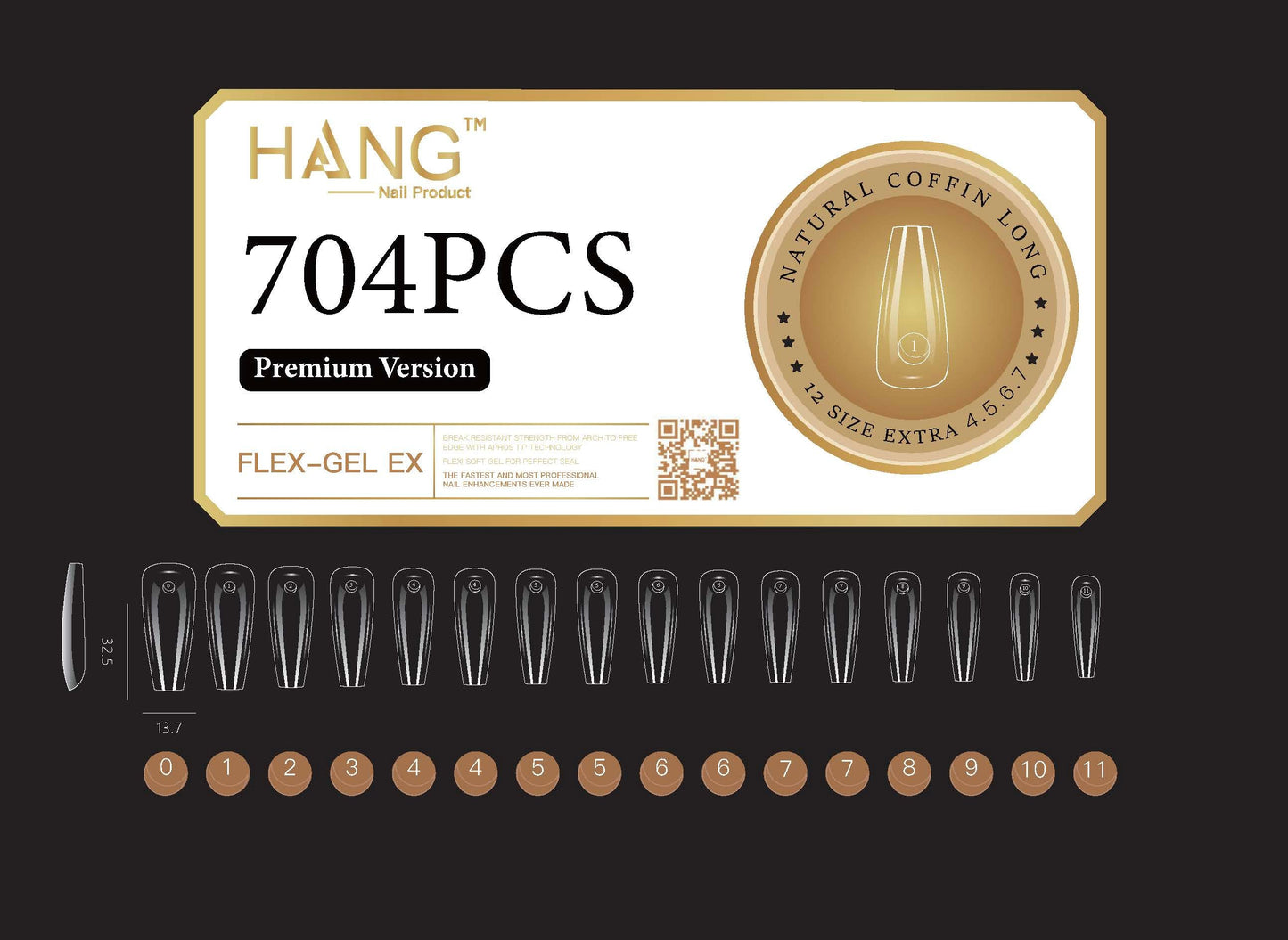 Hang Tip Flex - Gel Ex - Coffin ( S - XL )