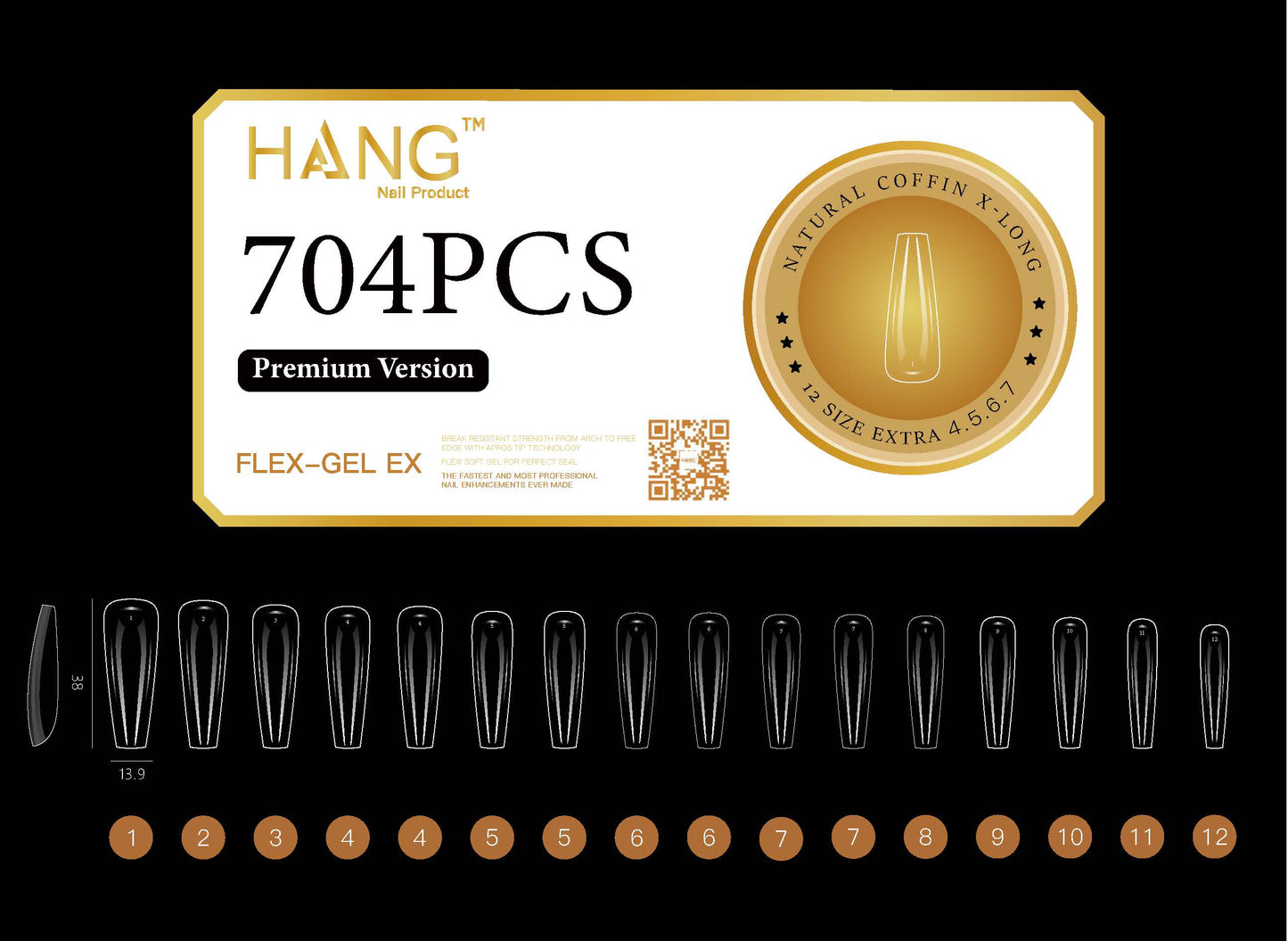 Hang Tip Flex - Gel Ex - Coffin ( S - XL )