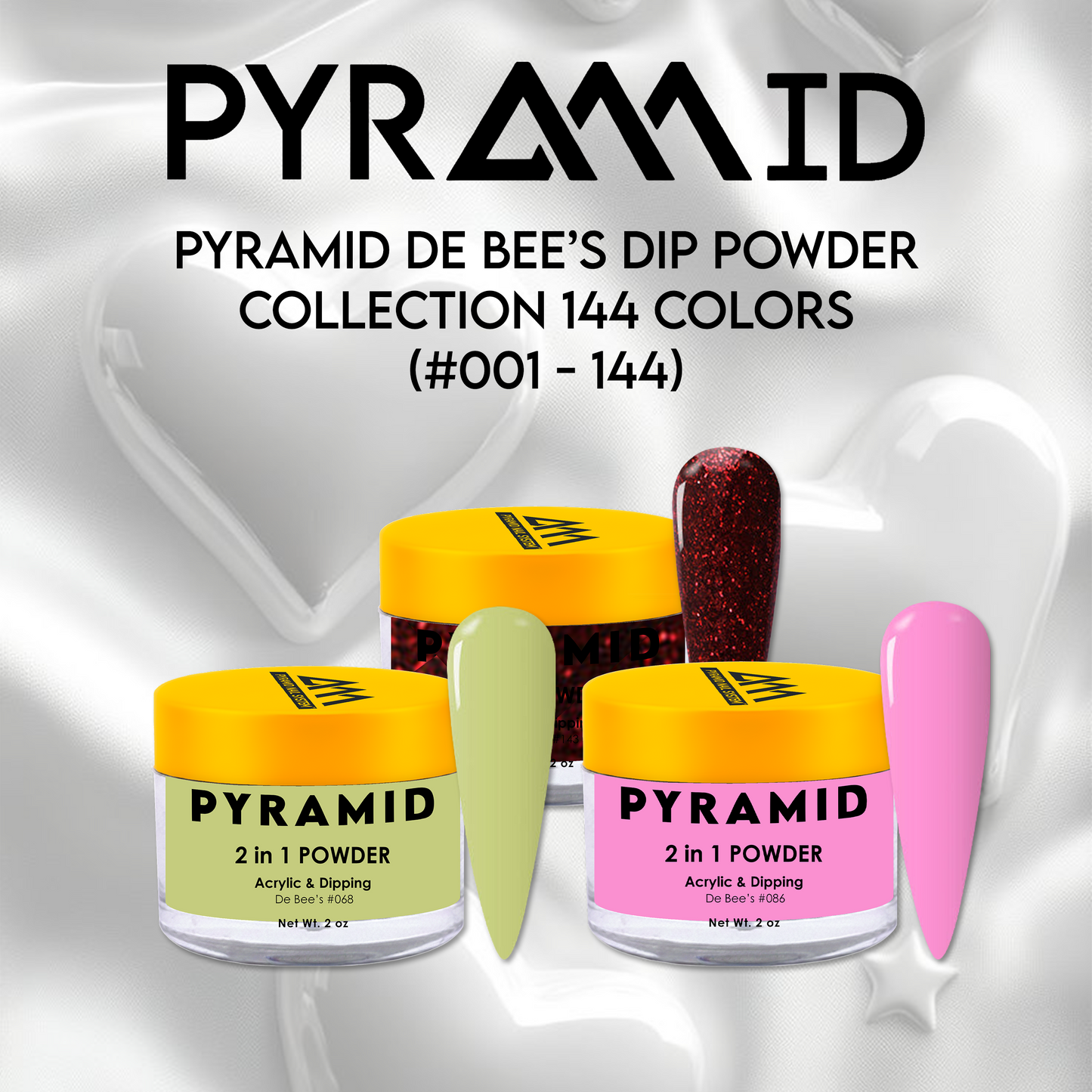 Pyramid De Bee’s Dip Powder Collection 144 colors (#001 - 144)