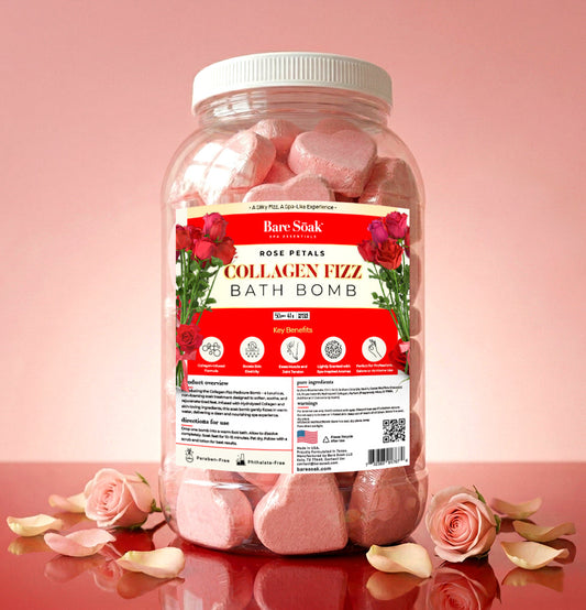 Bare Soak Collagen Pedi Bomb - 50pc - Rose Garden