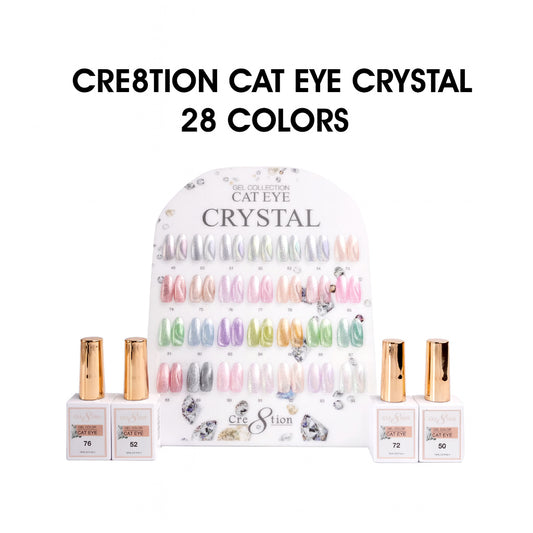 Cre8tion Cat Eye Gel 0.5oz - Crystal Collection - 28 colors ( #49 - #54, #73 - #94 )