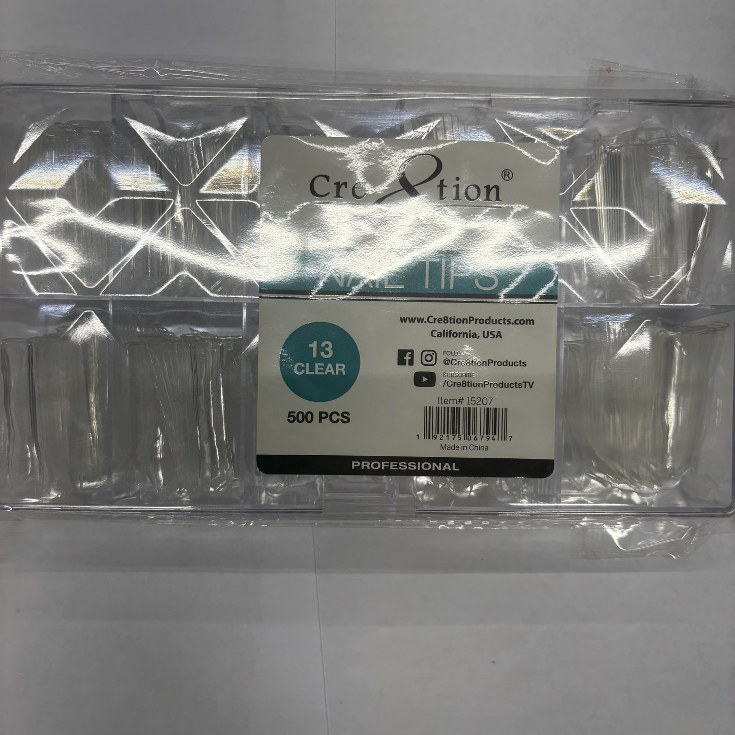 Creation Nail Tips 13 Clears 500pcs