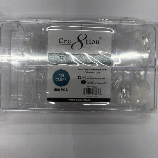Creation Nail Tips 19 Clear 600pcs