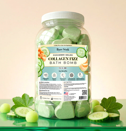 Bare Soak Collagen Pedi Bomb - 50pc - Cucumber Melon