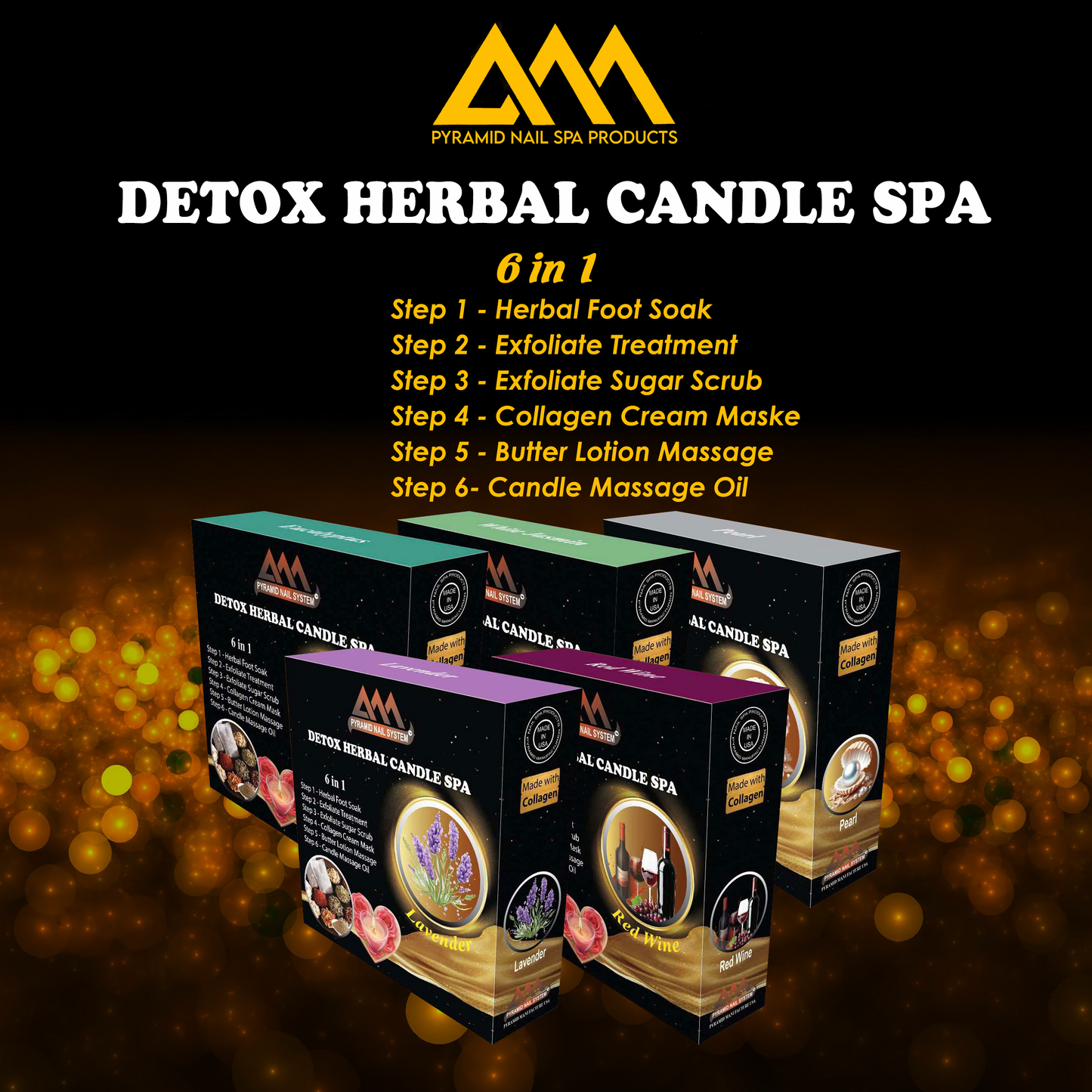 DETOX HERBAL CANDLE SPA 6in1 (Case 50pk) - Lavender
