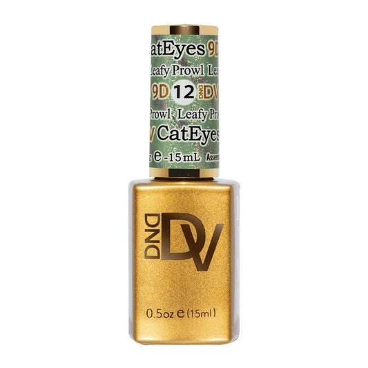 DND Diva 9D Cat Eye Glassball Gel Polish Collection - 12 - Leafy Prowl 15ml