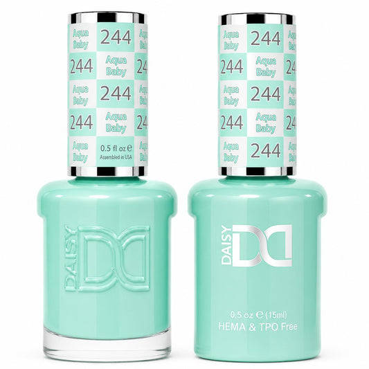 #244 - DND - Hema-Free & TPO-Free Gel & Lacquer - Aqua Baby