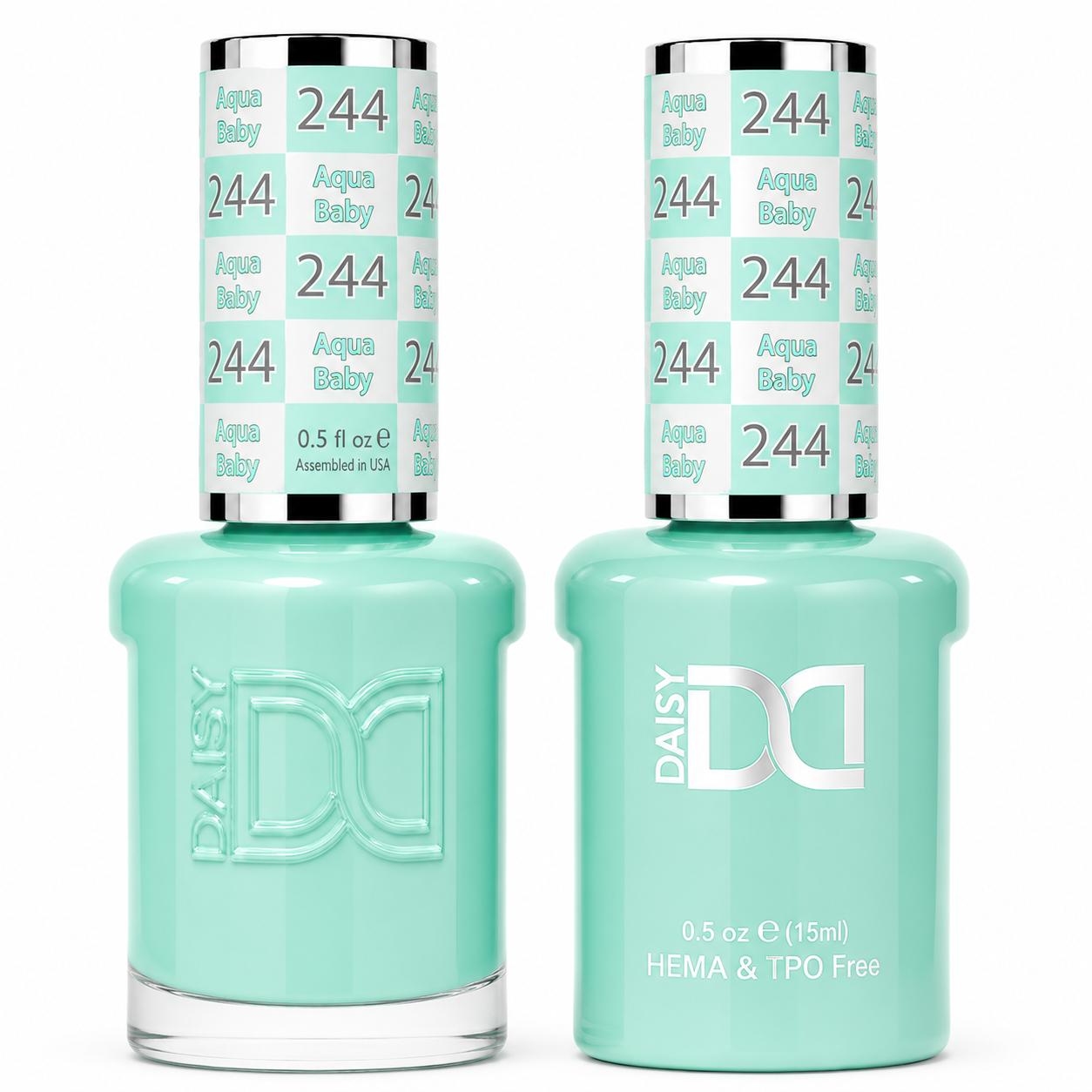 #244 - DND - Hema-Free & TPO-Free Gel & Lacquer - Aqua Baby
