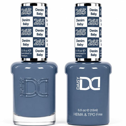 #265 - DND - Hema-Free & TPO-Free Gel & Lacquer - Denim Baby