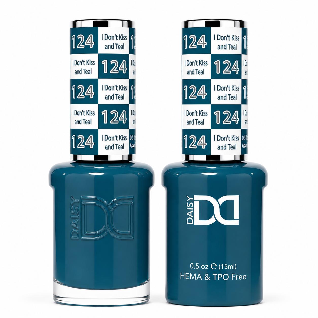 #124 - DND - Hema-Free & TPO-Free Gel & Lacquer - I Don't Kiss And Teal
