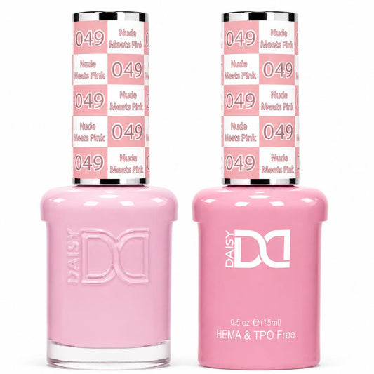 #049 - DND - Hema-Free & TPO-Free Gel & Lacquer - Nude Meets Pink