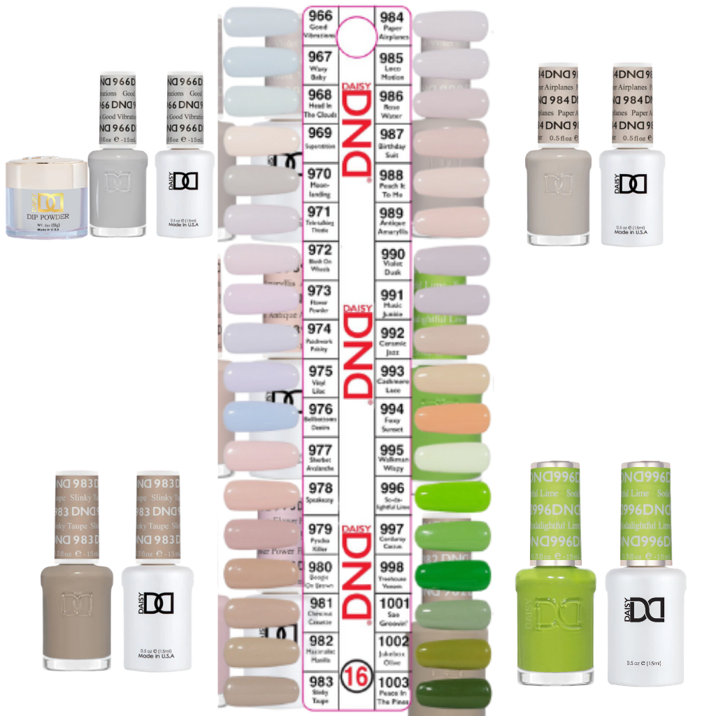 DND Trio by Set + Tip  16 ( 36 colors #966- #1003)