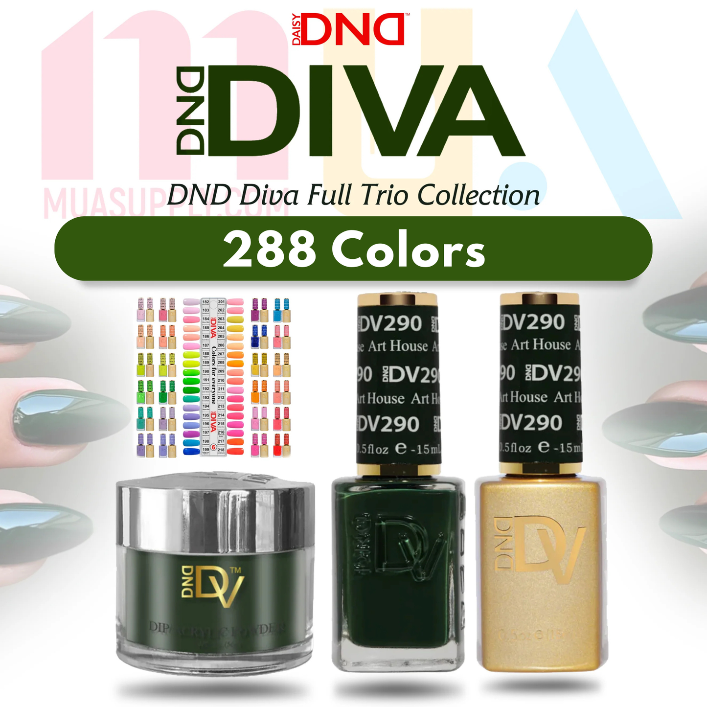DND Diva Full Trio Collection - 288 Colors (1 chart-1books)